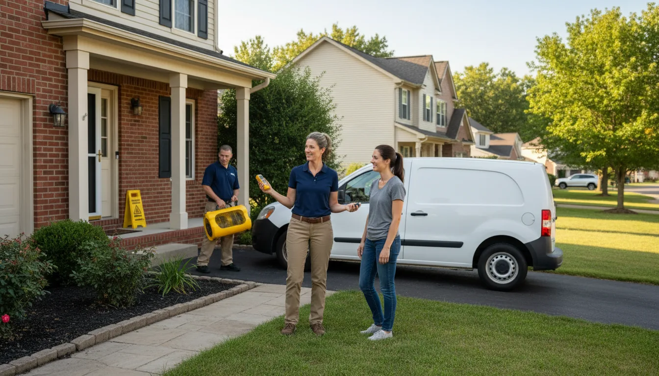 Residential water damage restoration in Monticello, IL